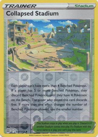 Collapsed Stadium : BRILLIANT STARS (Reverse holo) - 137/172 - Lockett Labs UK