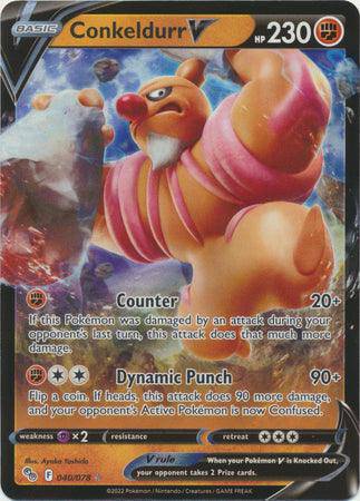 Conkeldurr V : POKEMON GO! - 040/078 - Lockett Labs UK