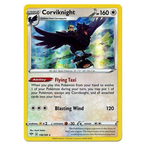 Corviknight : DARKNESS ABLAZE (Holo) - 156/189