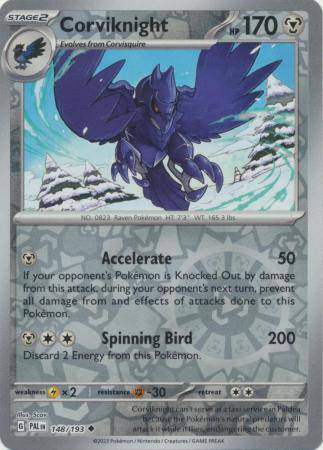 Corviknight : PALDEA EVOLVED (Reverse holo) - 148/193