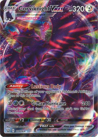 Corviknight VMAX : BATTLE STYLES - 110/163 - Lockett Labs UK