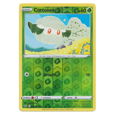 Cottonee : SWORD & SHIELD BASE (Reverse holo) - 005/202