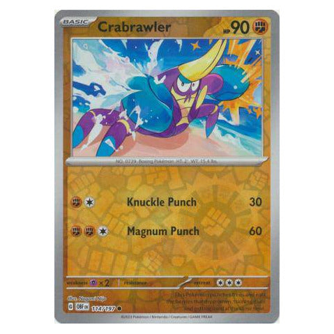 Crabrawler : OBSIDIAN FLAMES (Reverse holo) - 114/197