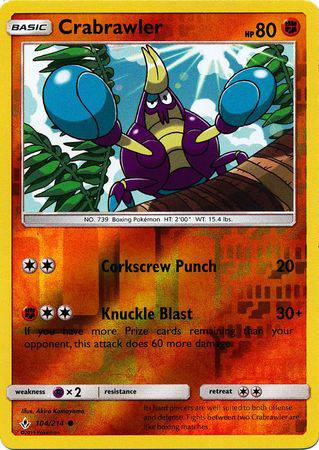 Crabrawler : UNBROKEN BONDS (Reverse holo) - 104/214 - Lockett Labs UK