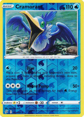 Cramorant : REBEL CLASH (Reverse holo) - 051/192 - Lockett Labs UK