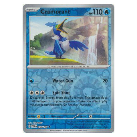 Cramorant : TWILIGHT MASQUERADE (Reverse holo) - 058/167