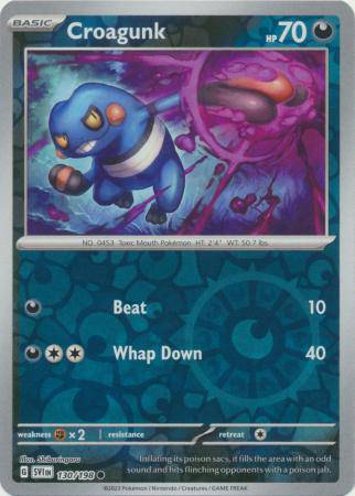 Croagunk : SCARLET & VIOLET BASE (Reverse holo) - 130/198