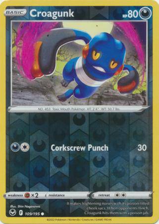 Croagunk : SILVER TEMPEST (Reverse holo) - 109/195