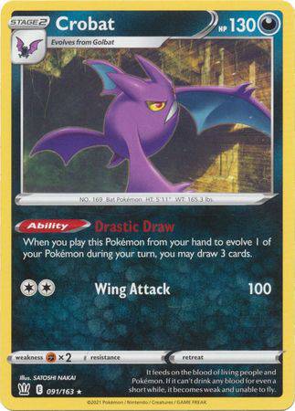 Crobat : BATTLE STYLES (Non-Holo Exclusive) - 91/163