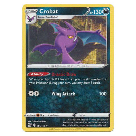 Crobat : BATTLE STYLES (Non-Holo Exclusive) - 91/163