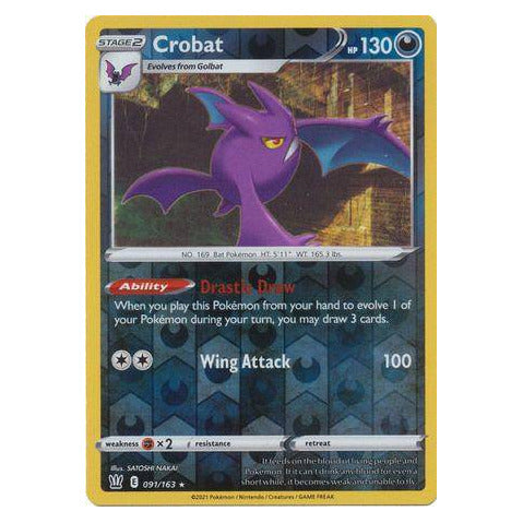 Crobat : BATTLE STYLES (Reverse holo) - 091/163