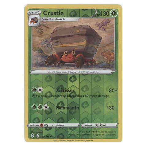 Crustle : EVOLVING SKIES (Reverse holo) - 012/203