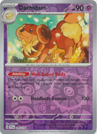 Dachsbun : SCARLET & VIOLET BASE (Reverse holo) - 099/198 - Lockett Labs UK