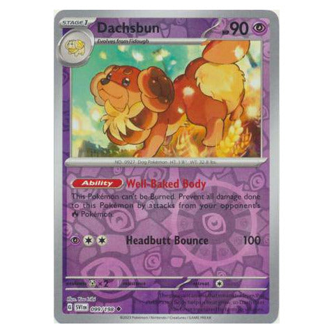 Dachsbun : SCARLET & VIOLET BASE (Reverse holo) - 099/198