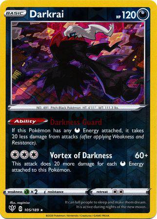 Darkrai : DARKNESS ABLAZE (Reverse holo) - 105/189