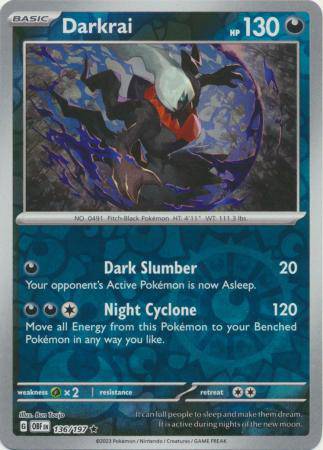 Darkrai : OBSIDIAN FLAMES (Reverse holo) - 136/197