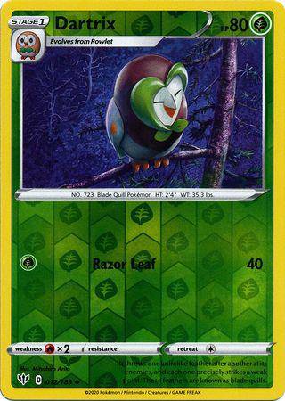 Dartrix : DARKNESS ABLAZE (Reverse holo) - 012/189 - Lockett Labs UK