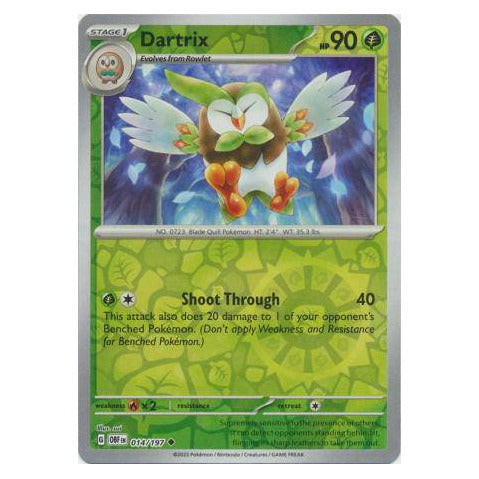 Dartrix : OBSIDIAN FLAMES (Reverse holo) - 014/197