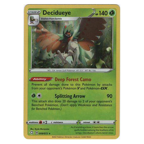 Decidueye : SHINING FATES (Holo) - 008/072