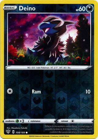 Deino : DARKNESS ABLAZE (Reverse holo) - 108/189 - Lockett Labs UK