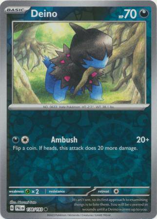 Deino : PALDEA EVOLVED (Reverse holo) - 138/193 - Lockett Labs UK