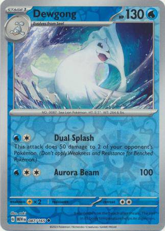 Dewgong : 151 (Reverse holo) - 087/165