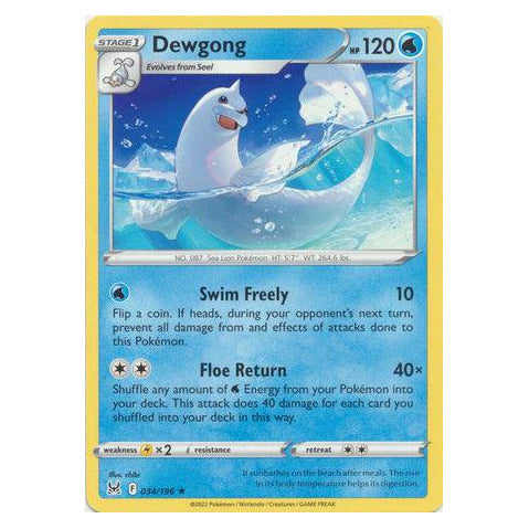 Dewgong : LOST ORIGIN - 034/196