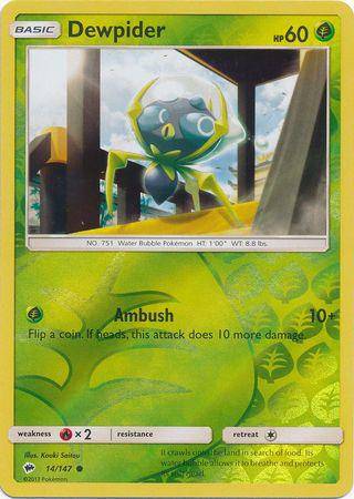 Dewpider : BURNING SHADOWS (Reverse holo) - 14/147 - Lockett Labs UK