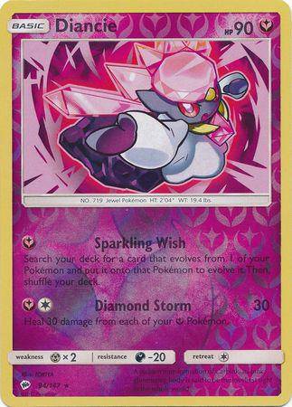 Diancie : BURNING SHADOWS (Reverse holo) - 94/147 - Lockett Labs UK