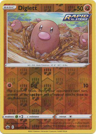 Diglett : CHILLING REIGN (Reverse holo) - 076/198