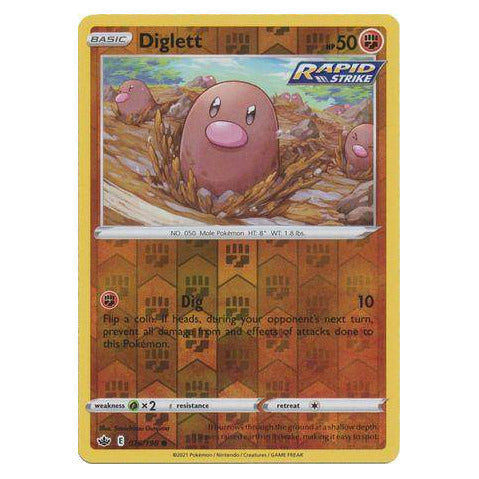 Diglett : CHILLING REIGN (Reverse holo) - 076/198