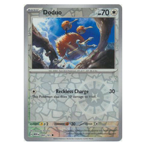 Doduo : 151 (Reverse holo) - 084/165