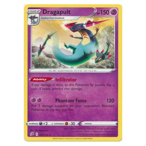 Dragapult : REBEL CLASH (Non-Holo Exclusive) - 091/192