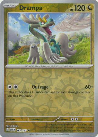 Drampa : OBSIDIAN FLAMES (Reverse holo) - 161/197 - Lockett Labs UK