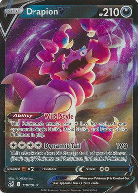 Drapion V : LOST ORIGIN - 118/196 - Lockett Labs UK