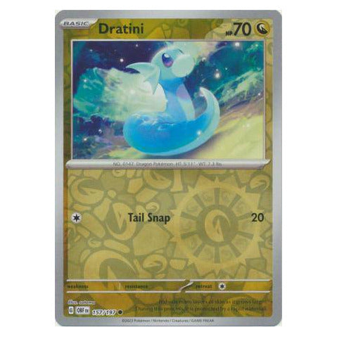 Dratini : OBSIDIAN FLAMES (Reverse holo) - 157/197