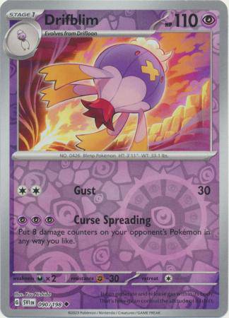 Drifblim : SCARLET & VIOLET BASE (Reverse holo) - 090/198 - Lockett Labs UK