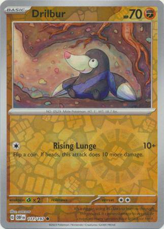 Drilbur : OBSIDIAN FLAMES (Reverse holo) - 111/197 - Lockett Labs UK