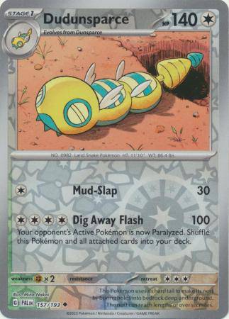 Dudunsparce : PALDEA EVOLVED (Reverse holo) - 157/193