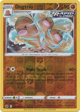 Dugtrio : CHILLING REIGN (Reverse holo) - 077/198