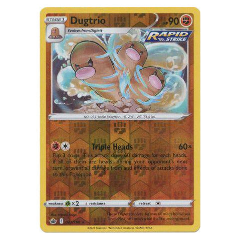 Dugtrio : CHILLING REIGN (Reverse holo) - 077/198