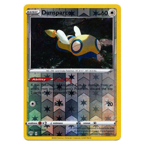 Dunsparce : DARKNESS ABLAZE (Reverse holo) - 137/189