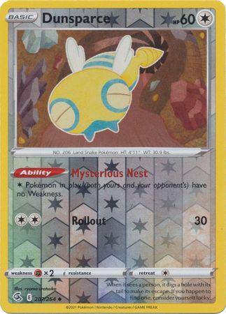 Dunsparce : FUSION STRIKE (Reverse holo) - 207/264