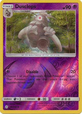Dusclops : COSMIC ECLIPSE (Reverse holo) - 84/236 - Lockett Labs UK