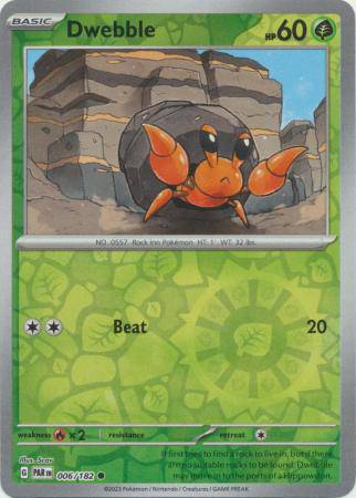 Dwebble : PARADOX RIFT (Reverse holo) - 006/182 - Lockett Labs UK