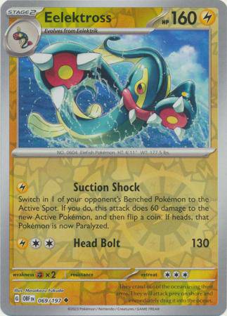 Eelektross : OBSIDIAN FLAMES (Reverse holo) - 069/197 - Lockett Labs UK