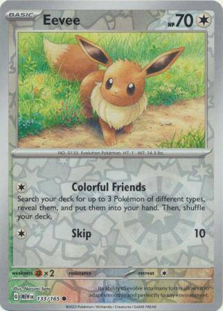 Eevee : 151 (Reverse holo) - 133/165 - Lockett Labs UK