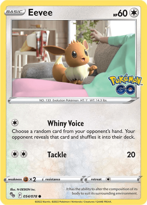 Eevee : POKEMON GO! - 054/078 - Lockett Labs UK