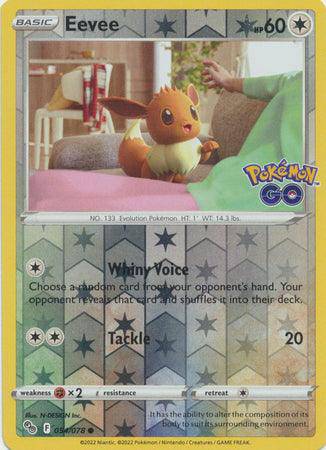 Eevee : POKEMON GO! (Reverse holo) - 054/078 - Lockett Labs UK