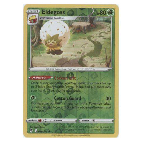 Eldegoss : EVOLVING SKIES (Reverse holo) - 016/203
